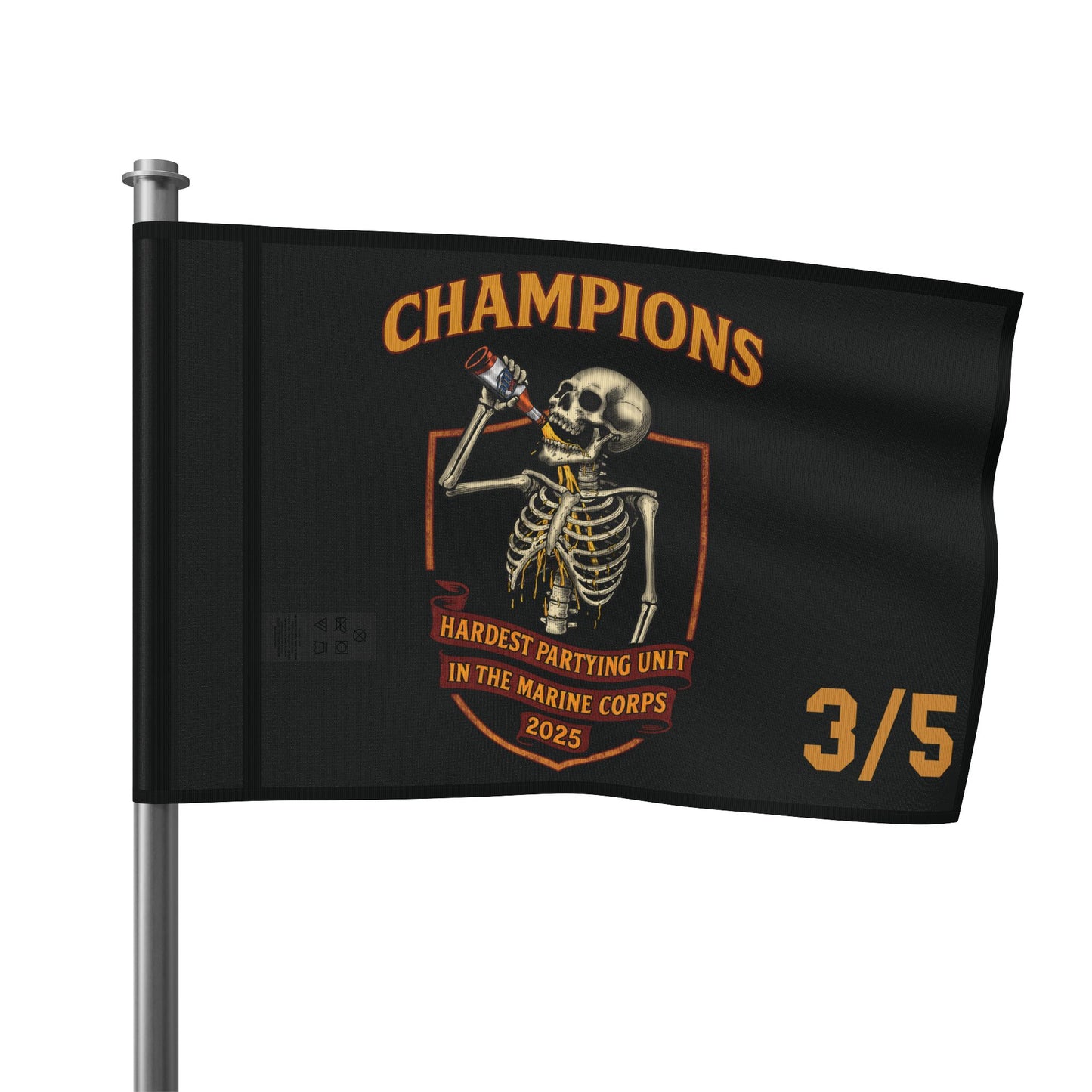 3/5 Hardest Partying Unit Champions Flag