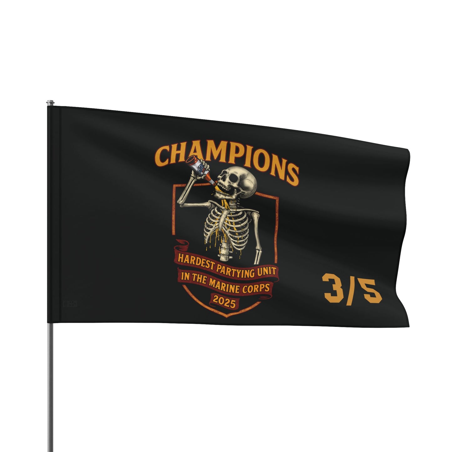 3/5 Hardest Partying Unit Champions Flag