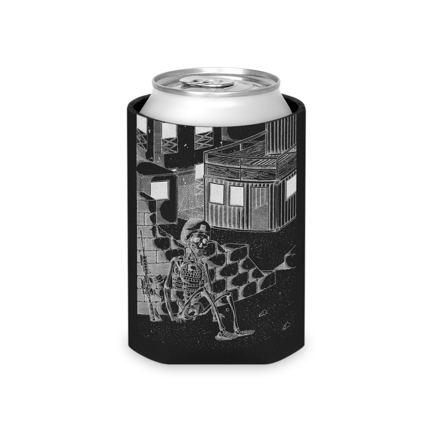 Black Waiting For War Coozie