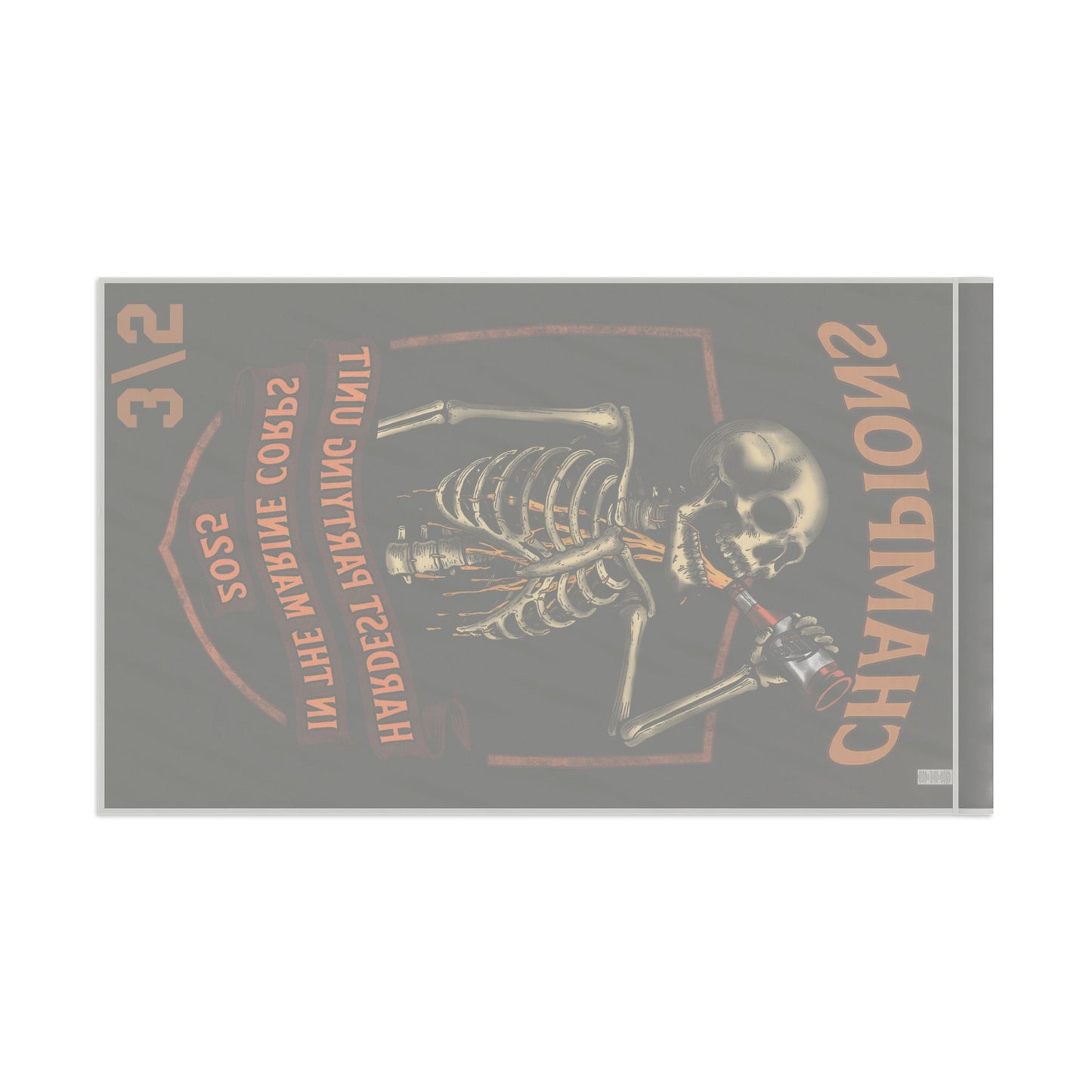 Vertical 3/5 Hardest Partying Unit Champions Flag