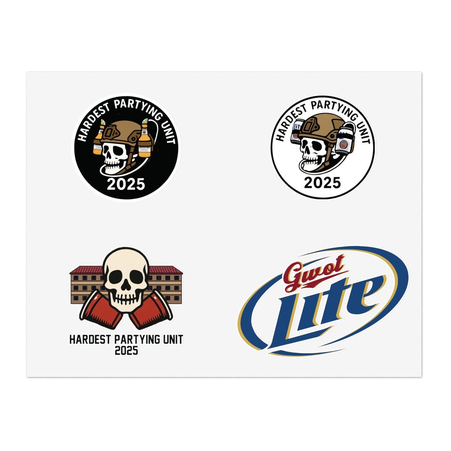 Hardest Partying Unit Sticker Sheets