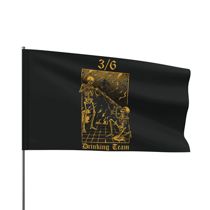 Horizontal 3/6 Tube Drinking Team Flag