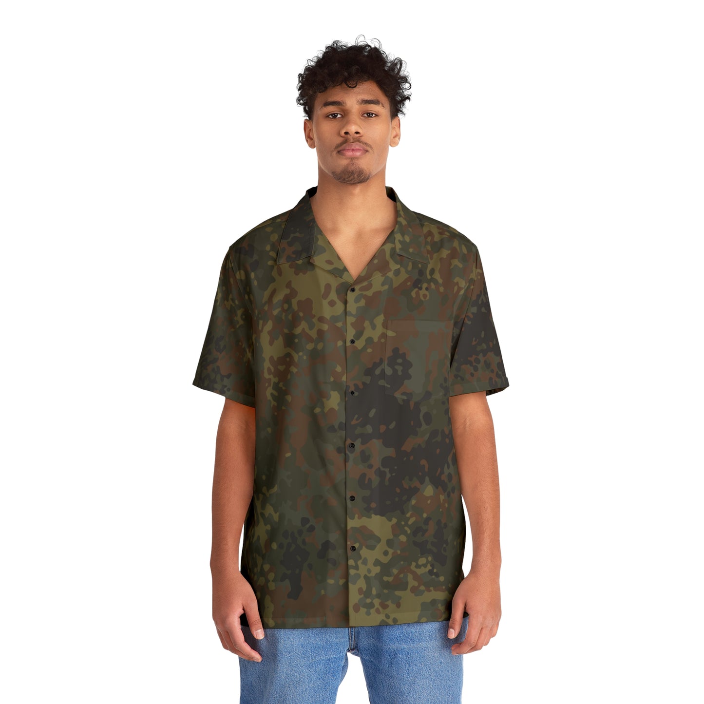 Fleck dark Hawaiian Shirt