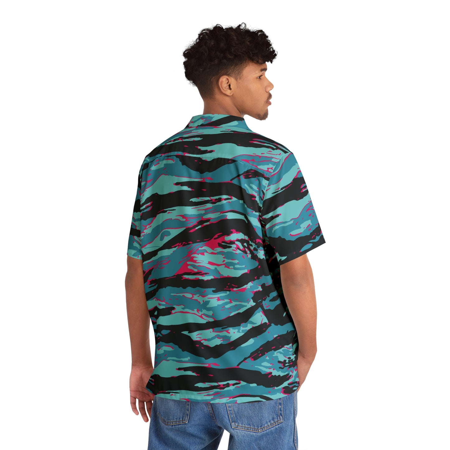 Miami tiger stripe Hawaiian Shirt