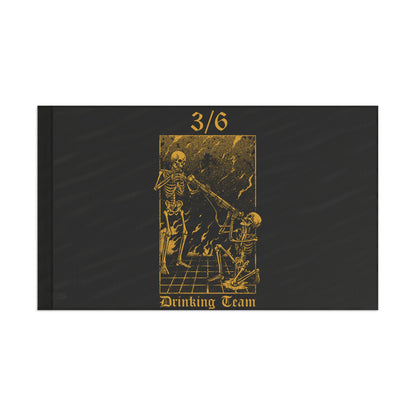 Horizontal 3/6 Tube Drinking Team Flag