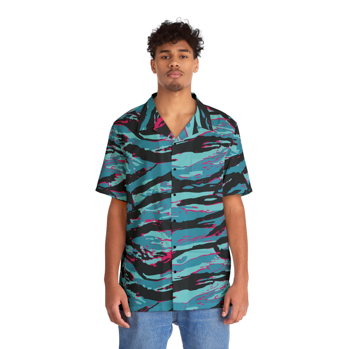 Miami tiger stripe Hawaiian Shirt