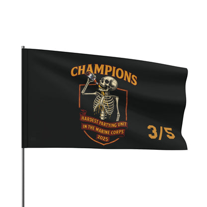 3/5 Hardest Partying Unit Champions Flag
